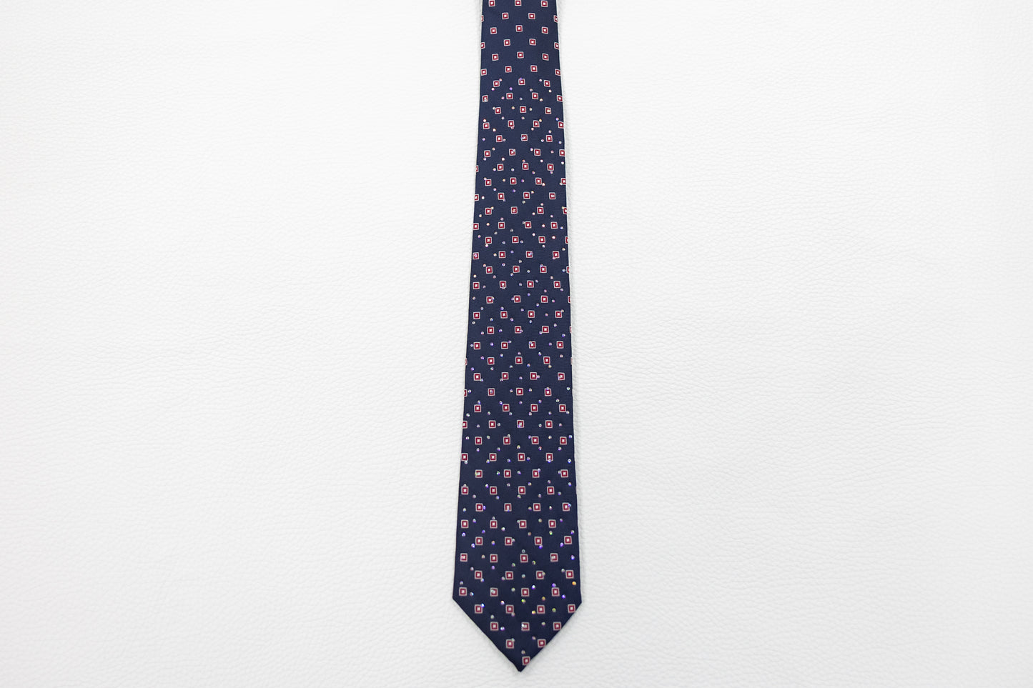 Navy Blue Geometric Pattern Tie