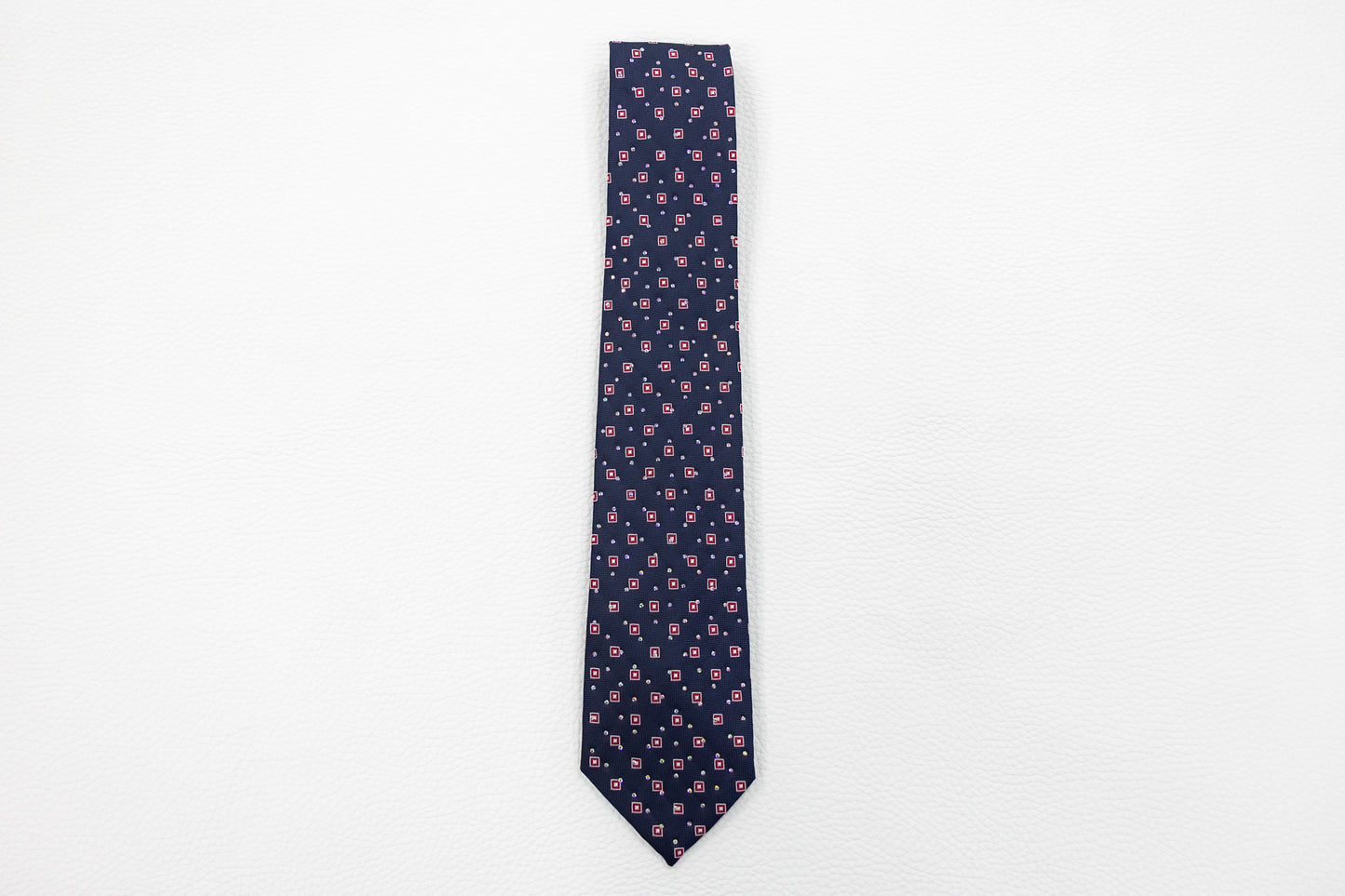 Navy Blue Geometric Pattern Tie