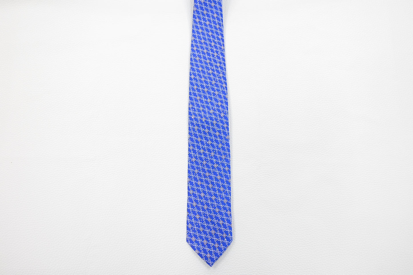 Royal Blue Geometric Floral Tie