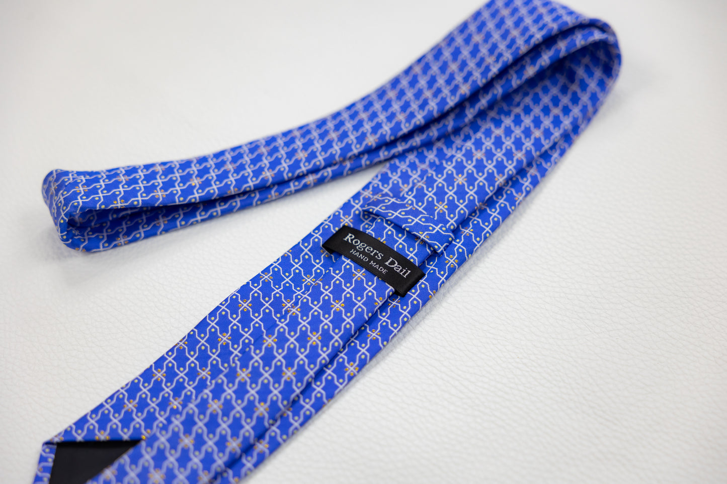 Royal Blue Geometric Floral Tie