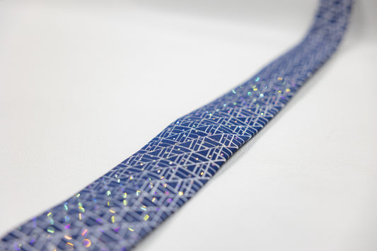 Blue Geometric Midnight Tie