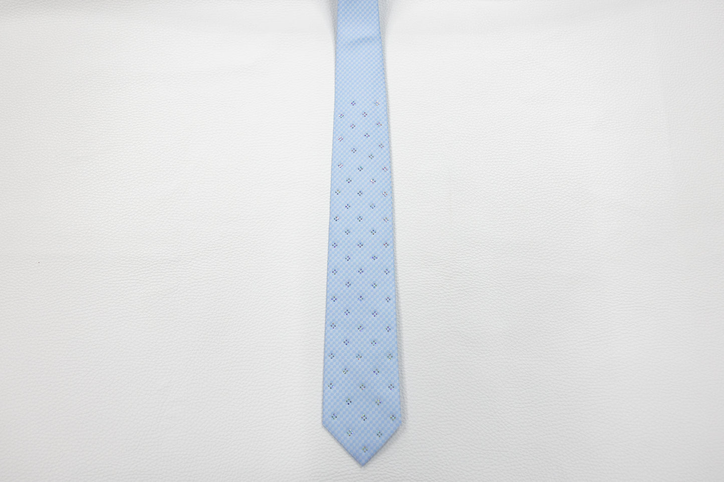 Light Blue Floral Pattern Tie