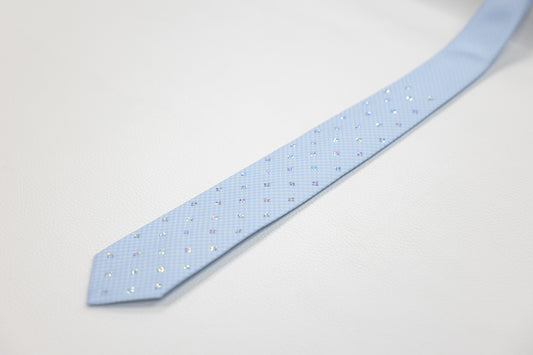 Light Blue Floral Pattern Tie