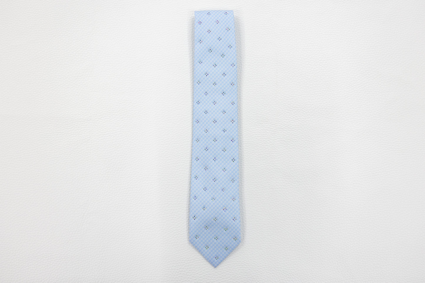 Light Blue Floral Pattern Tie