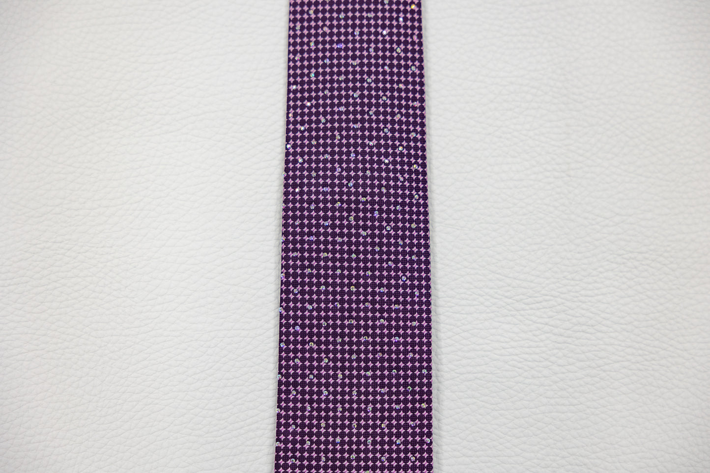 Purple Micro-Check Pattern Tie