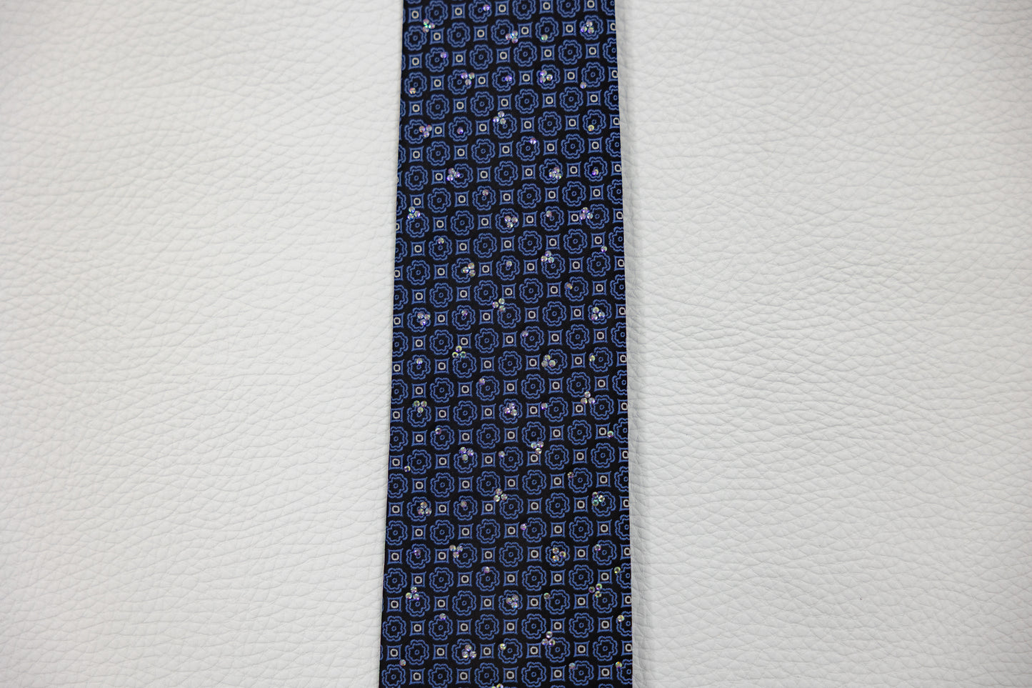 Navy Blue Floral Medallion Tie