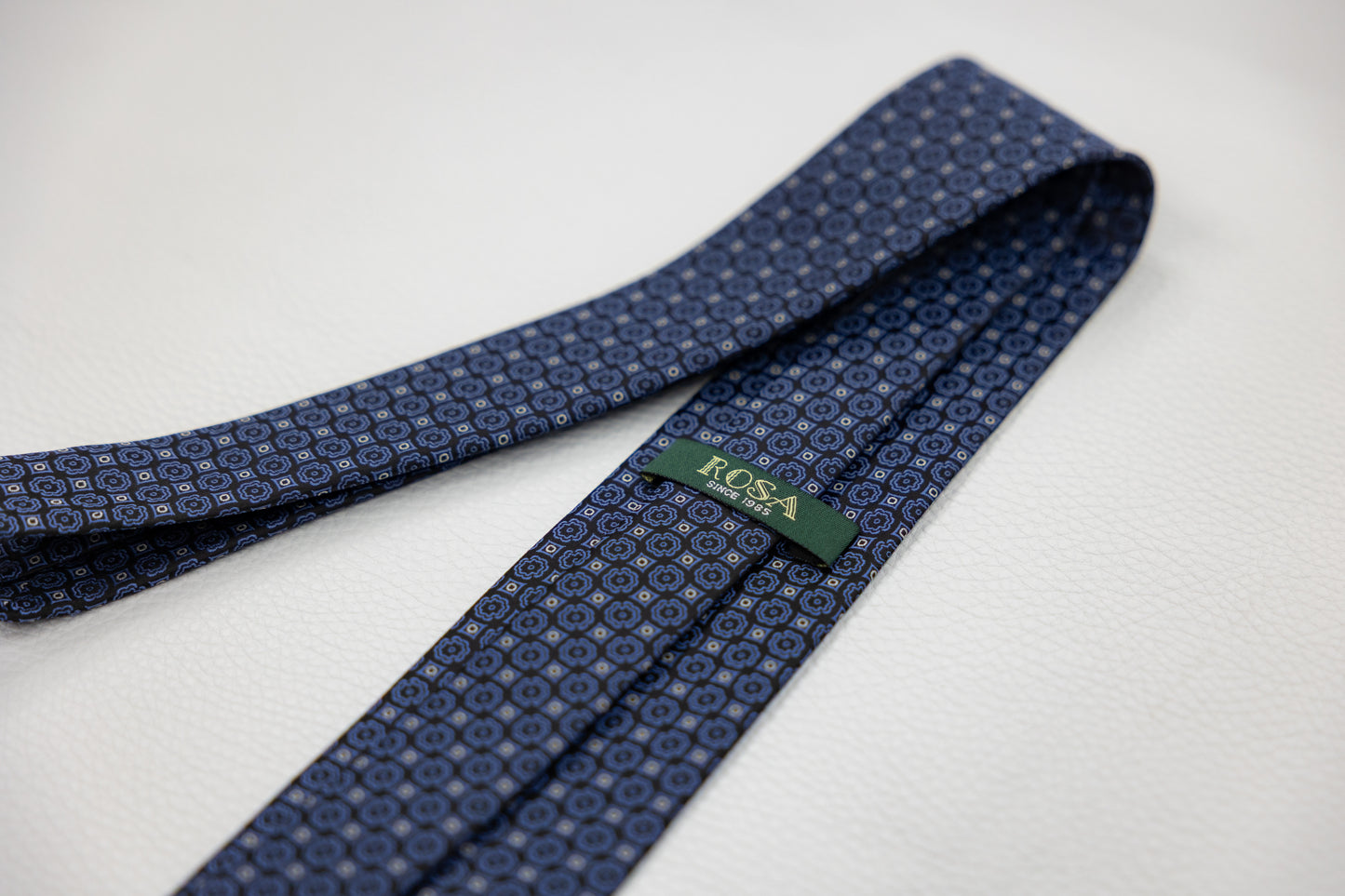 Navy Blue Floral Medallion Tie
