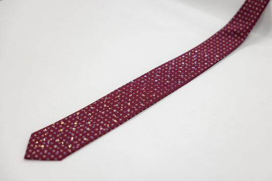 Burgundy Micro-Floral Tie