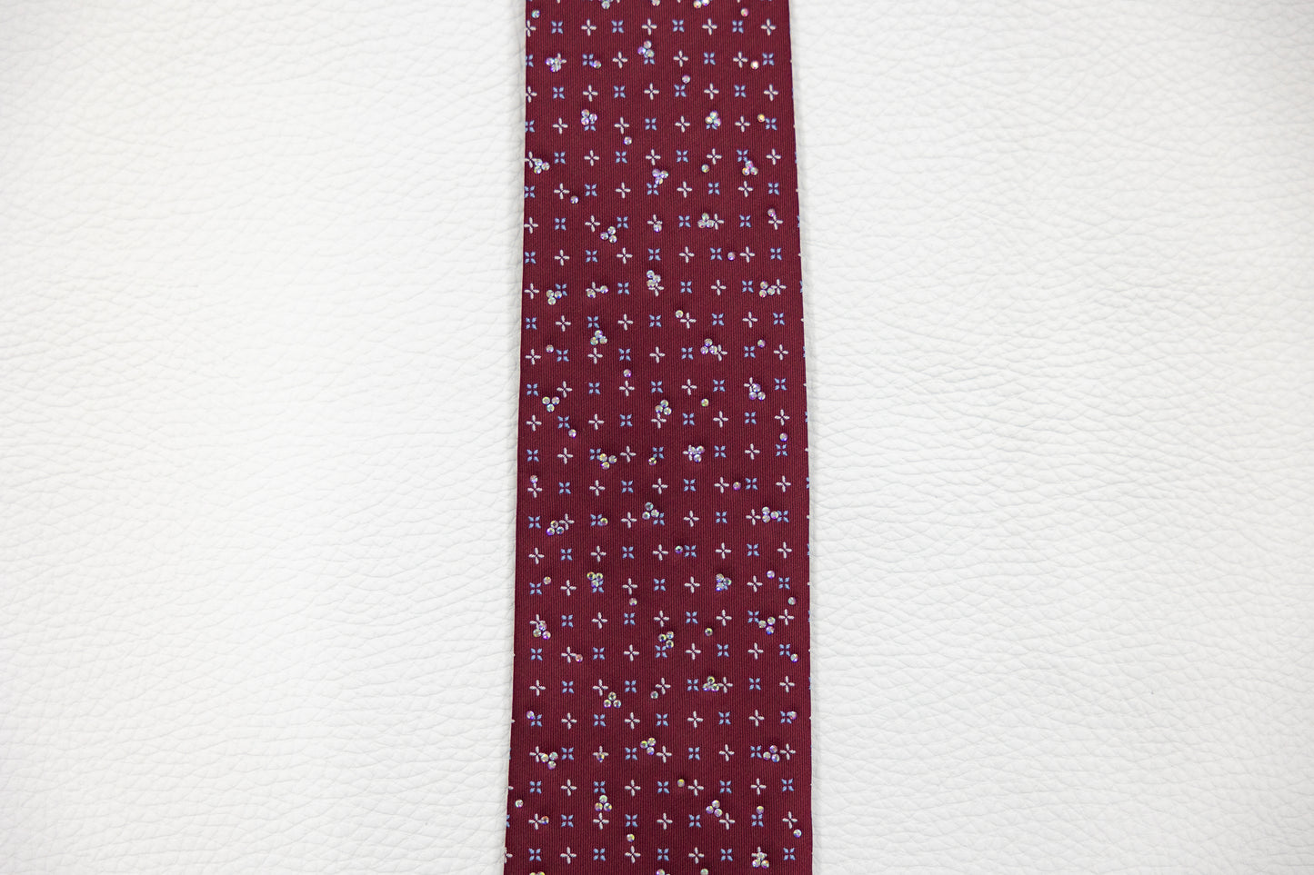 Burgundy Micro-Floral Tie
