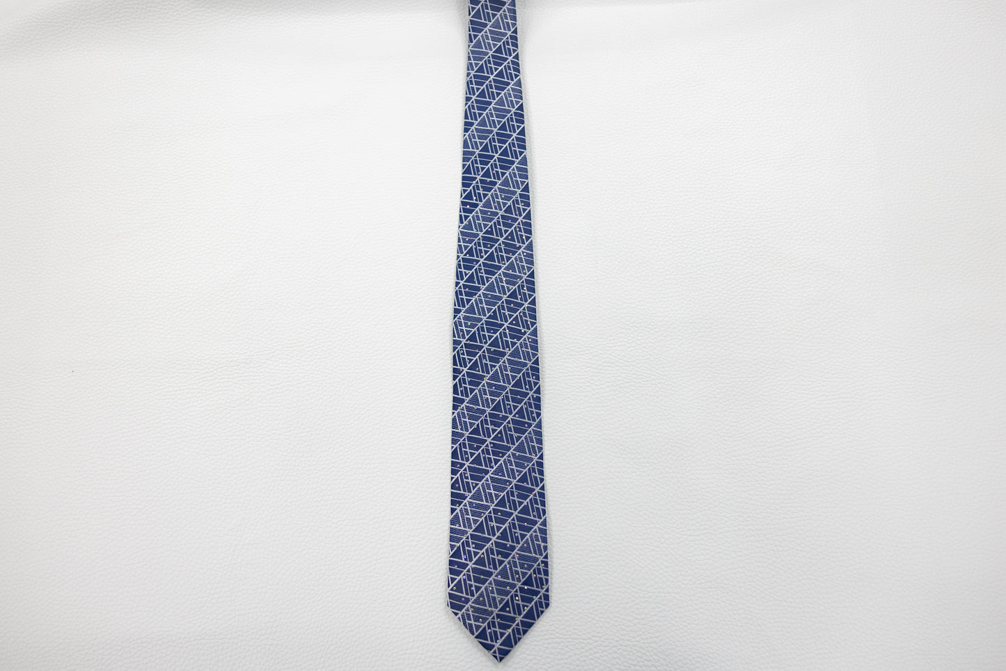 Blue Geometric Midnight Tie