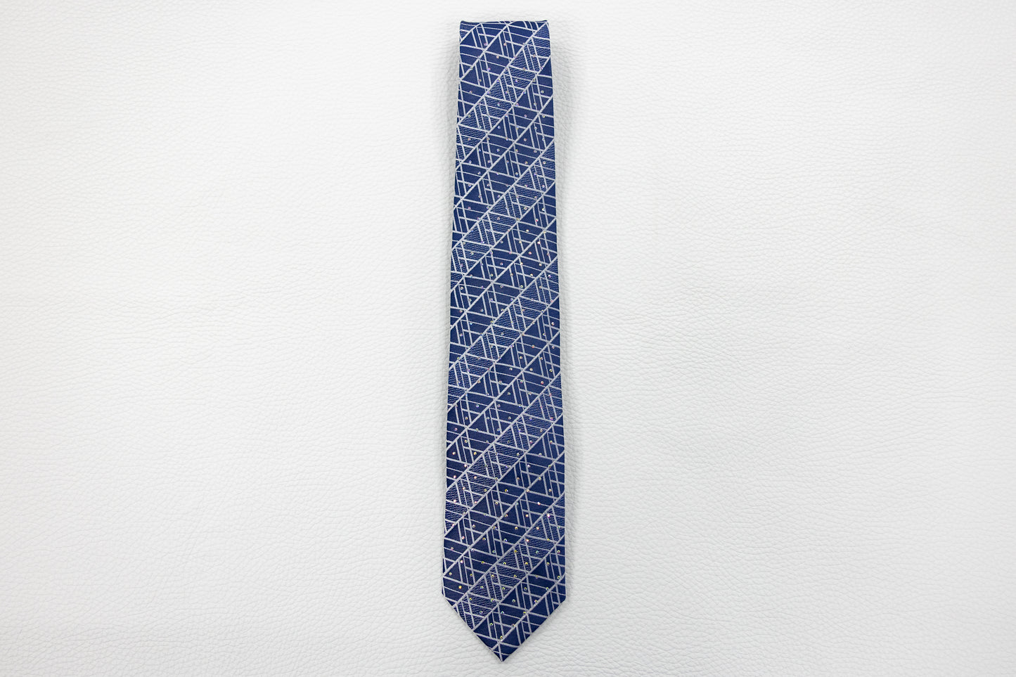 Blue Geometric Midnight Tie
