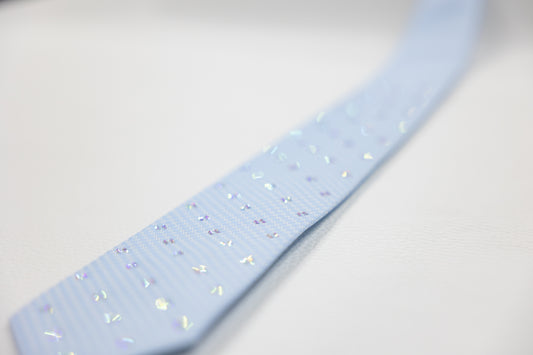 Light Blue Floral Pattern Tie