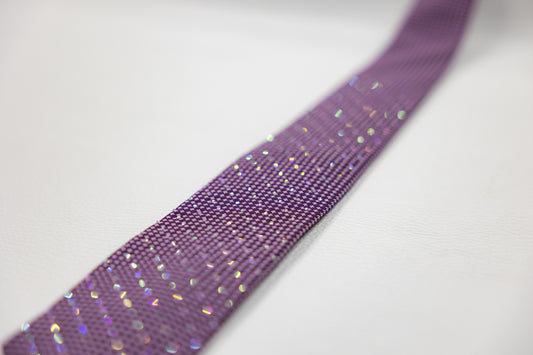 Purple Micro-Check Pattern Tie